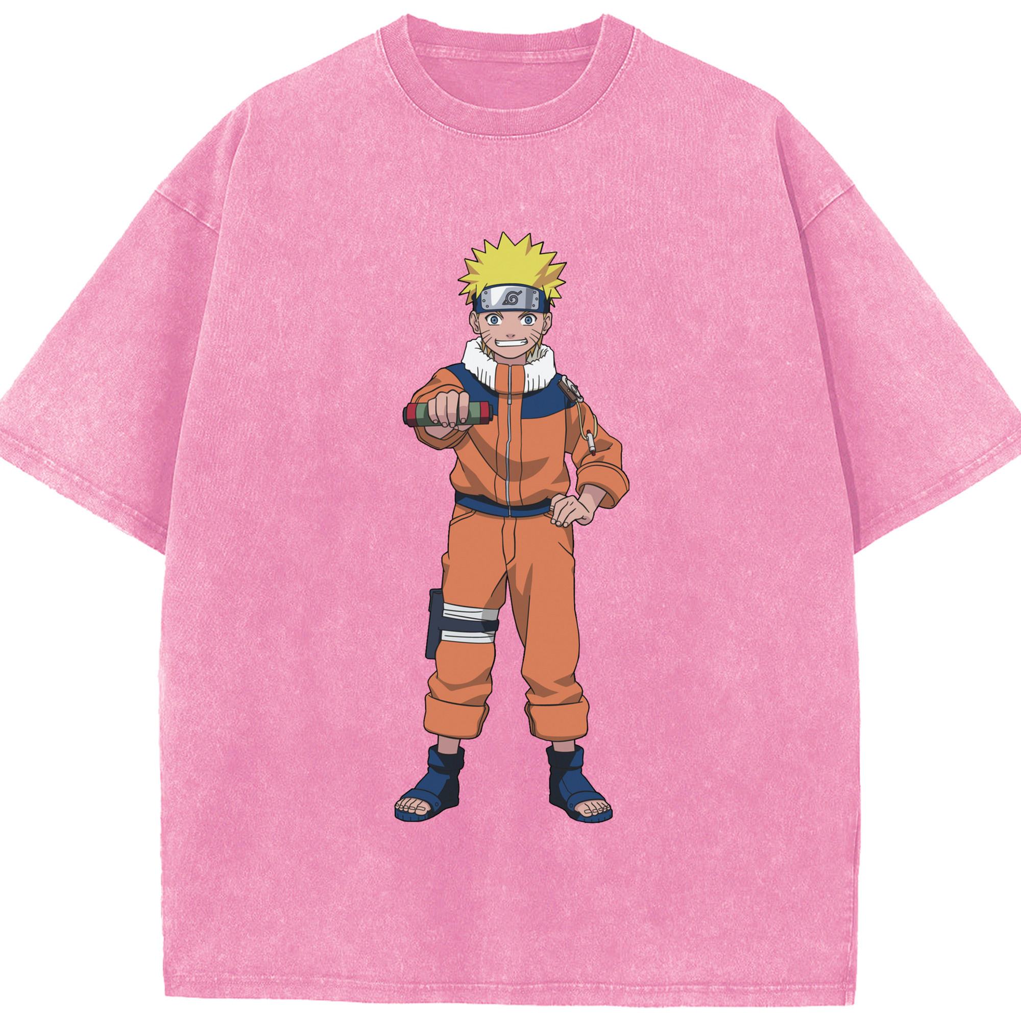 （画像用） NARUTO -ナルト- うずまき ナルト Uzumaki Naruto 綿100% ヴィンテージ風 半袖Tシャツ（フロントプリント）